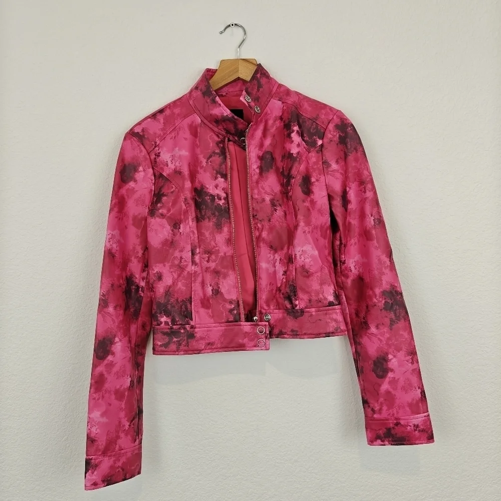 I.AM.GIA $365 womens Reika Jacket Pink Faux Leather Zip Front Size XS Women's - Picture 7 of 16